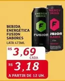 Oferta de Sabores - Bebida Energética Fusion por R$3,69 em Assaí Atacadista