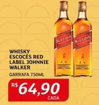 Oferta de Johnnie Walker - Whisky Escoces Red Label por R$64,9 em Assaí Atacadista