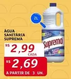 Oferta de Suprema - Água Sanitária por R$2,99 em Assaí Atacadista