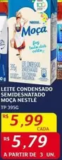 Oferta de Moça - Leite Condensado Semidesnatado por R$5,99 em Assaí Atacadista