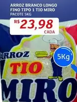 Oferta de Pacote - Arroz Branco Longo Fino Tipo 1 por R$23,98 em Assaí Atacadista