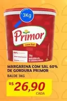 Oferta de Primor - Margarina Com Sal 60% De Gordura por R$26,9 em Assaí Atacadista