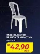 Oferta de Tramontina - Cadeira Bistrô Branca por R$42,9 em Assaí Atacadista