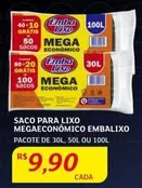 Oferta de Embalixo - Saco Para Lixo Megaeconómico por R$9,9 em Assaí Atacadista