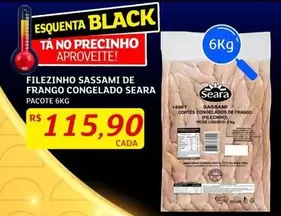 Oferta de Filezinho -  Sassami De Frango Congelado por R$115,9 em Assaí Atacadista