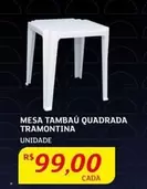 Oferta de Mesa -  Tambau Quadrada Tramontina por R$99 em Assaí Atacadista