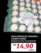 Oferta de Campo Verde - Ovos Brancos Grandes por R$14,9 em Assaí Atacadista