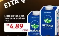 Oferta de Betânia - Leite Longa Vida Integral por R$4,89 em Assaí Atacadista