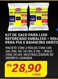 Oferta de Embalixo - Kit De Saco Para Lixo Reforcado  + Roli Para Pia E Banheiro Gratis por R$28,9 em Assaí Atacadista