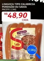 Oferta de Sadia - Linguiça Tipo Calabresa Perdigão Ou por R$48,9 em Assaí Atacadista