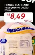 Oferta de Frango Resfriado Fresquinho Gujao por R$8,49 em Assaí Atacadista