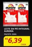 Oferta de Aurora - Leite Em Pó Integral por R$6,39 em Assaí Atacadista