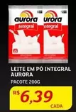 Oferta de Aurora - Leite Em Po Integral por R$6,39 em Assaí Atacadista