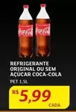 Oferta de Coca-Cola - Refrigerante Original Ou Sem Açúcar por R$5,99 em Assaí Atacadista