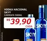 Oferta de Nacional - Vodka Garrafa por R$39,9 em Assaí Atacadista