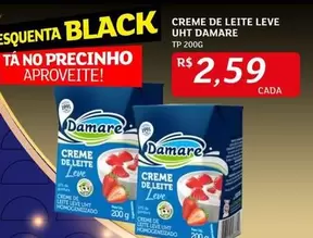 Oferta de Damare - Creme De Leite Leve Uht por R$2,59 em Assaí Atacadista