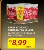 Oferta de Deluxe - Papel Higiênico Folha Dupla por R$8,99 em Assaí Atacadista