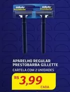 Oferta de Gillette - Aparelho Regular Prestobarba por R$3,99 em Assaí Atacadista