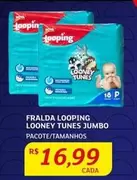 Oferta de Looping - Fralda  Tunes Jumbo por R$16,99 em Assaí Atacadista