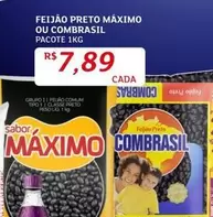 Oferta de Máximo - Feijão Preto Ou Combrasil por R$7,89 em Assaí Atacadista