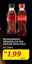 Oferta de Coca-Cola - Refrigerante Original Ou Sem Açúcar por R$1,99 em Assaí Atacadista