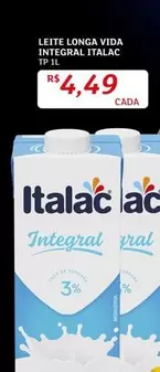 Oferta de Italac - Leite Longa Vida Integral por R$4,49 em Assaí Atacadista