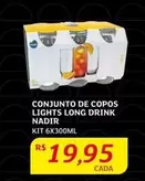 Oferta de Nadir - Conjunto De Copos Lights Long Drink por R$19,95 em Assaí Atacadista