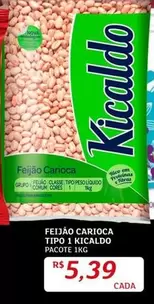 Oferta de Kicaldo - Feijão Carioca Tipo 1 por R$5,39 em Assaí Atacadista