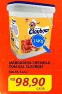 Oferta de Claybom - Margarina Cremosa Com Sal por R$98,9 em Assaí Atacadista