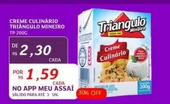 Oferta de Triângulo Mineiro - Creme Culinario por R$2,3 em Assaí Atacadista