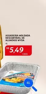 Oferta de Wyda - Assadeira Moldada Descartavel De Aluminio por R$5,49 em Assaí Atacadista