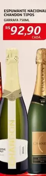 Oferta de Chandon - Espumante Nacional Tipos por R$92,9 em Assaí Atacadista