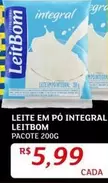 Oferta de Leitbom - Leite Em Po Integral por R$5,99 em Assaí Atacadista