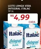 Oferta de Italac - Leite Longa Vida Integral por R$4,99 em Assaí Atacadista