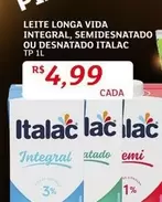 Oferta de Italac - Leite Longa Vida Integral, Semidesnatado Ou Desnatado por R$4,99 em Assaí Atacadista