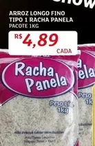 Oferta de Pacote - Arroz Tipo 1 Racha Panela por R$4,89 em Assaí Atacadista