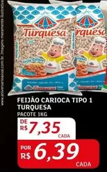 Oferta de Turquesa - Feijão Carioca Tipo 1 por R$7,35 em Assaí Atacadista