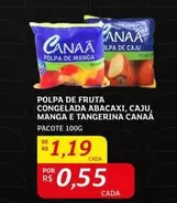 Oferta de Pacote - Polpa De Fruta Congelada Abacaxi, Caju, Manga E Tangerina por R$1,19 em Assaí Atacadista