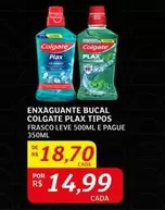 Oferta de Colgate - Enxaguante Bucal Plax Tipos por R$14,99 em Assaí Atacadista