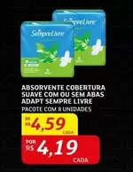 Oferta de Suave - Absorvente Cobertura  Com Ou Sem Abas Adapt por R$4,59 em Assaí Atacadista