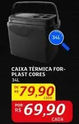 Oferta de Caixa Térmica For-Plast Cores por R$79,9 em Assaí Atacadista