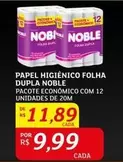 Oferta de Noble - Papel Higienico Folha Dupla por R$9,99 em Assaí Atacadista