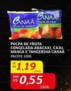 Oferta de Pacote - Polpa De Fruta Congelada Abacaxi, Caju, Manga E Tangerina por R$1,19 em Assaí Atacadista