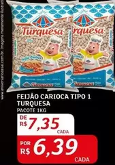 Oferta de Turquesa - Feijão Carioca Tipo 1 por R$7,35 em Assaí Atacadista