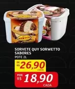 Oferta de Sabores - Sorvete Quy Sorwetto por R$26,9 em Assaí Atacadista