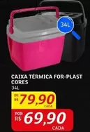 Oferta de Caixa Térmica For-plast Cores por R$79,9 em Assaí Atacadista