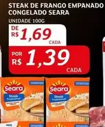 Oferta de Steak - Steak De Frango Empanado Congelado por R$1,69 em Assaí Atacadista