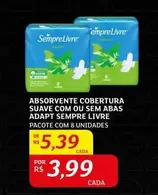 Oferta de Suave - Absorvente Cobertura  Com Ou Sem Abas Adapt por R$5,39 em Assaí Atacadista