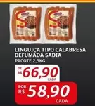 Oferta de Sadia - Linguiça Tipo Calabresa Defumada por R$58,9 em Assaí Atacadista