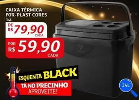 Oferta de Caixa Térmica For-plast Cores por R$79,9 em Assaí Atacadista